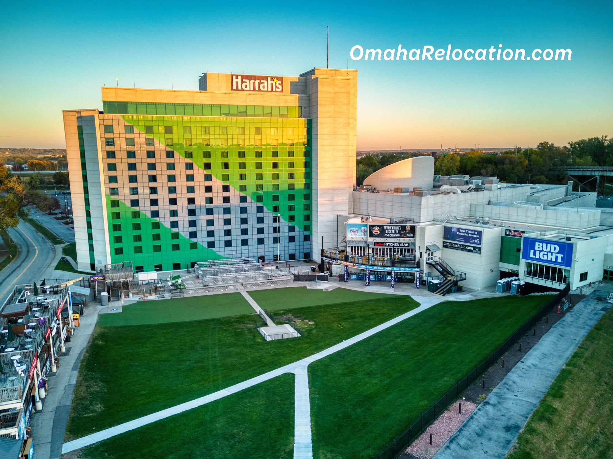 Aerial View of Harrah's Casino - Council Bluffs