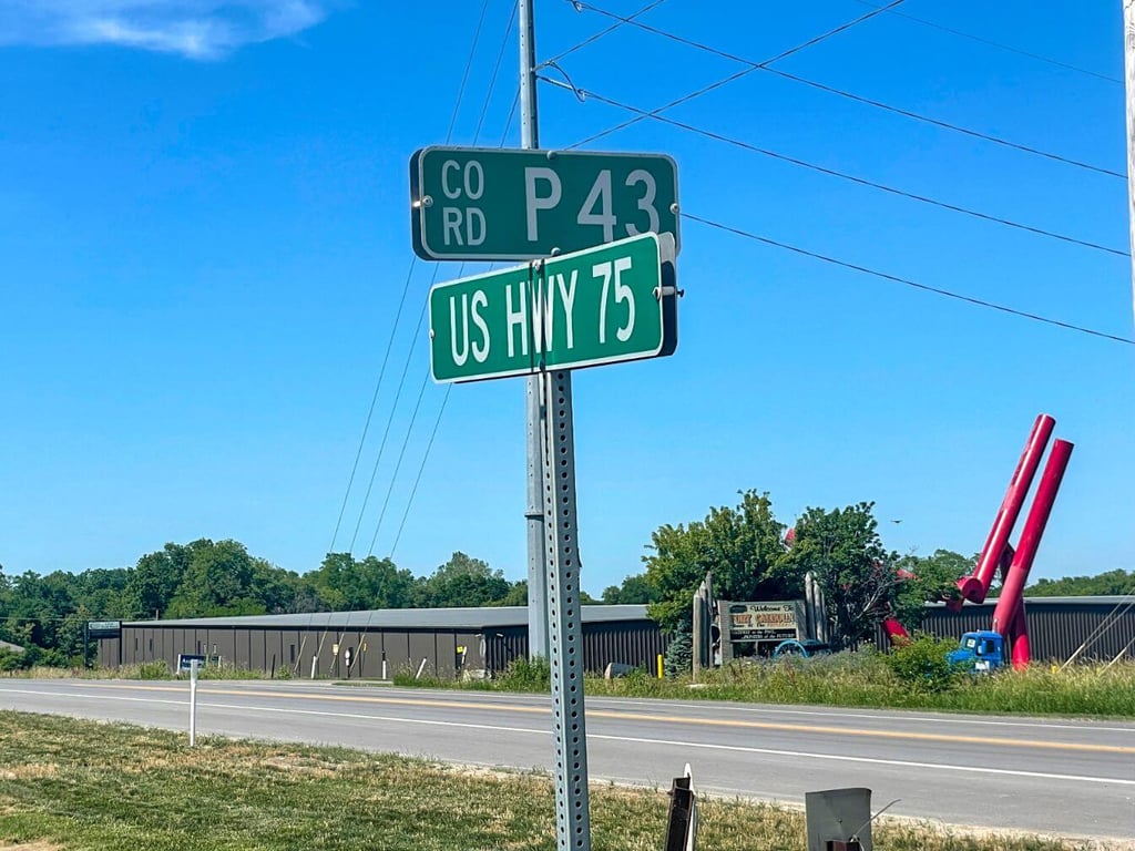 Highway 75 in Fort Calhoun, Nebraska