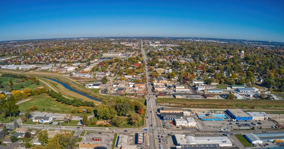 Papillion, Nebraska - Aerial Photo