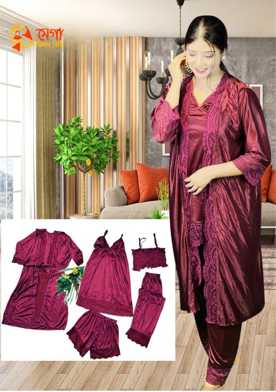 Luxury Nightwear – 5-Piece Nighty Set