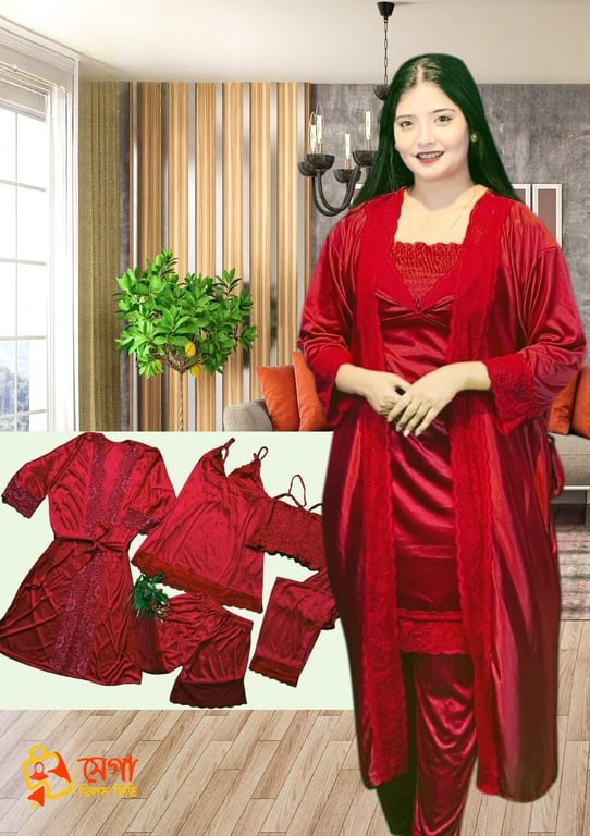 Luxury Nightwear – 5-Piece Nighty Set