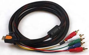 1.5m HDMI to Video Component ( 3 RCA ) + Audio ( 2 RCA ) Cable