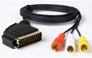 כבל 3xRCA ל-Scart באורך 1.8 מטר
