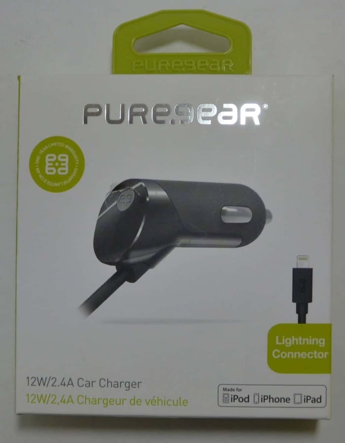 מטען רכב לאייפון 2.4Amp 12W Pure-gear