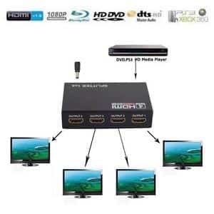 ספליטר HDMI - פיצול לעד 4 מסכים בחיבור HDMI Splitter