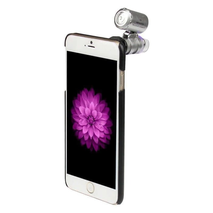 כיסוי לאייפון 6 / 6S עם עדשת מיקרוסקופ זום 60X