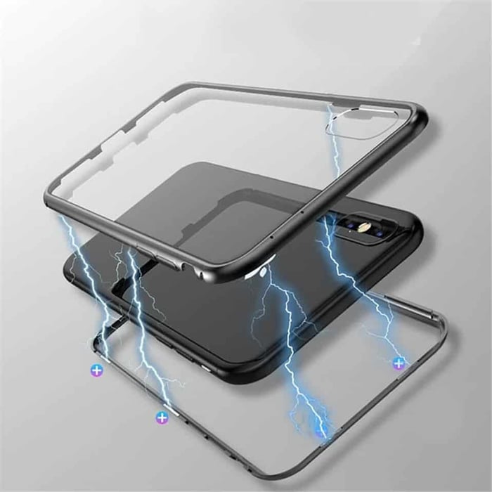 ⁦כיסוי / מגן מגנטי שחור לאייפון XS max⁩ – תמונה ⁦5⁩