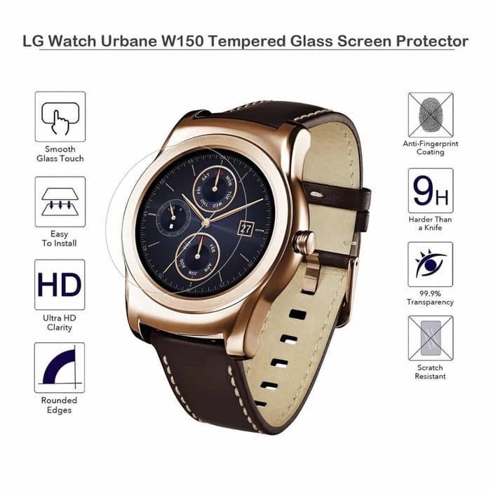 ⁦זכוכית מחוסמת לשעון LG urbane w150⁩ – תמונה ⁦3⁩