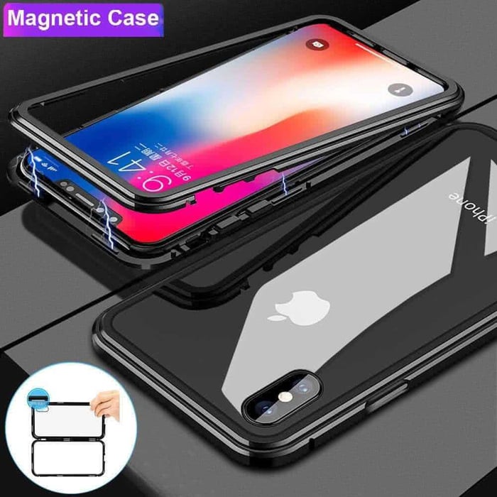 כיסוי / מגן מגנטי שחור לאייפון XS max