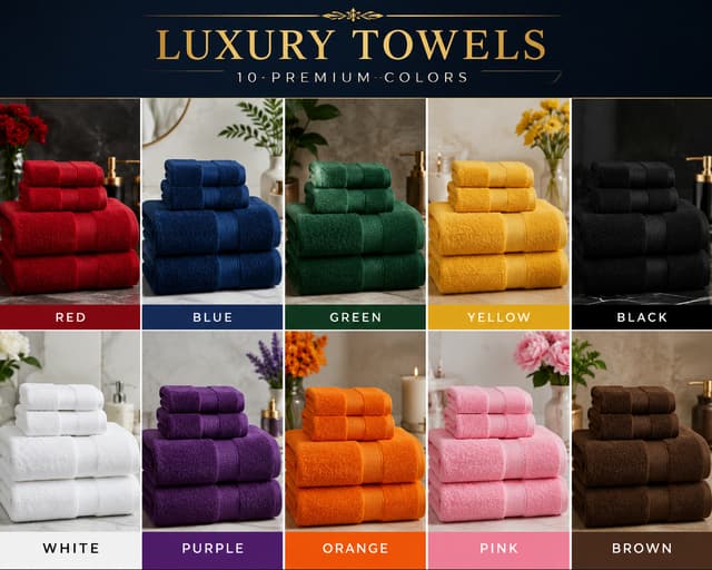 Pollygrad Luxury Bath Towels