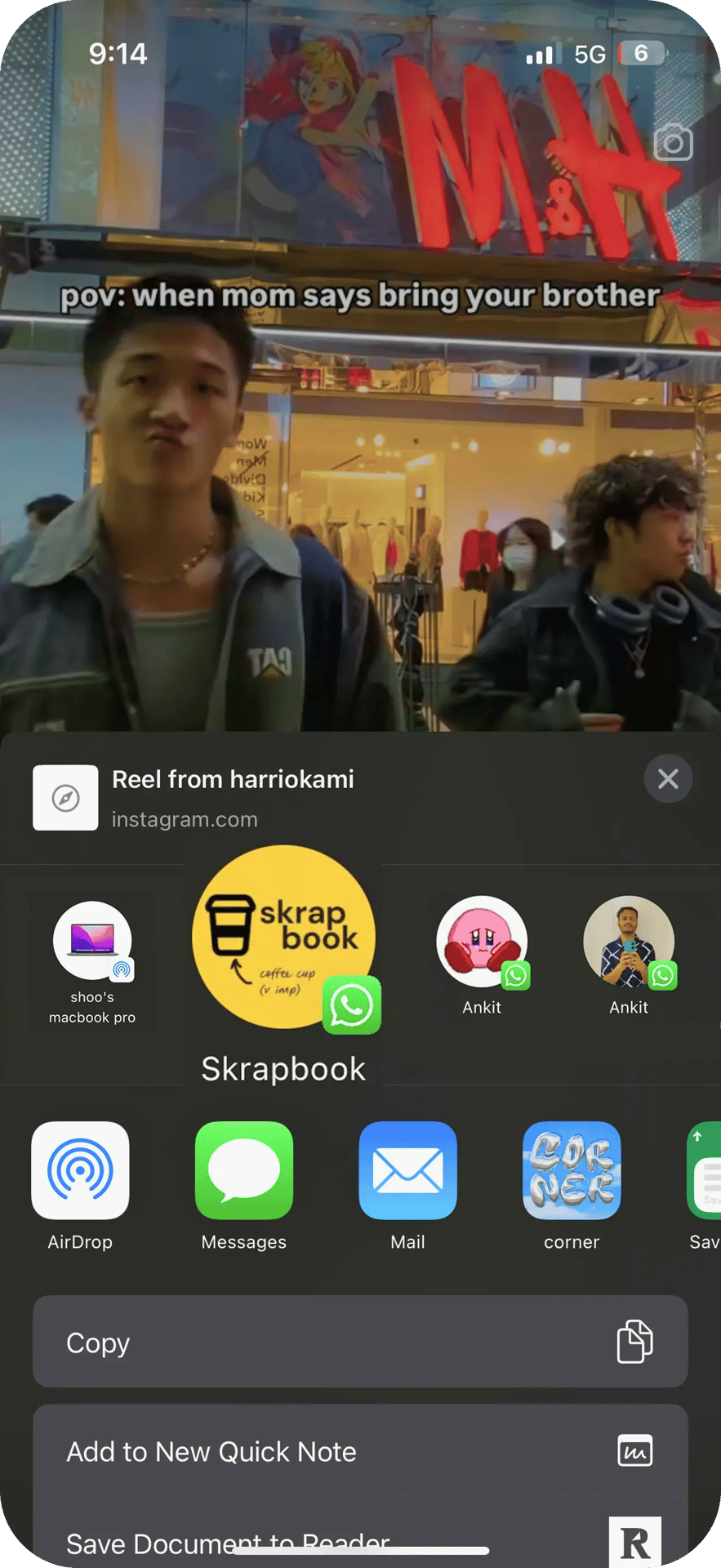 WhatsApp chat with Skrapbook