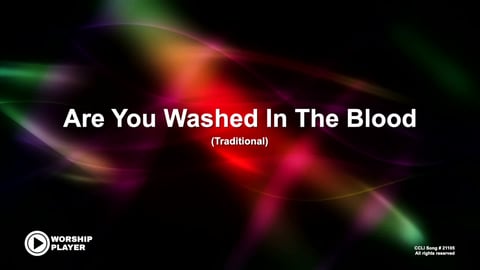 Are You Washed In The Blood (Acoustic)