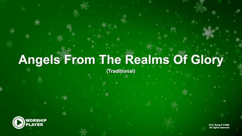 Angels From The Realms Of Glory