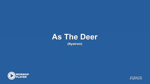 As The Deer (Acoustic)