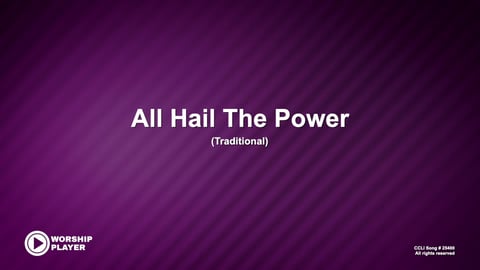 All Hail The Power Of Jesus Name (Acoustic)