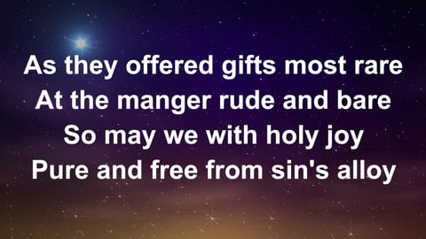 As With Gladness Men Of Old