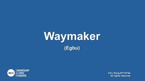 Way Maker - Makaton