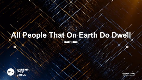 All People That On Earth Do Dwell (Acoustic)