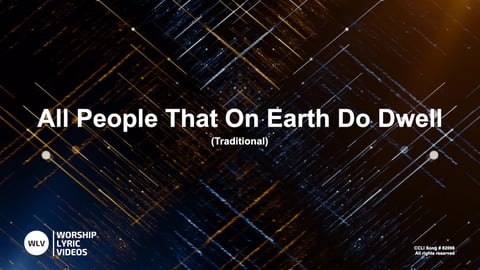 All People That On Earth Do Dwell (Acoustic)