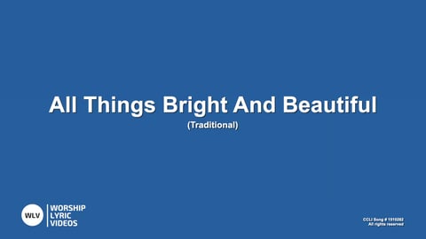 All Things Bright And Beautiful (Acoustic)
