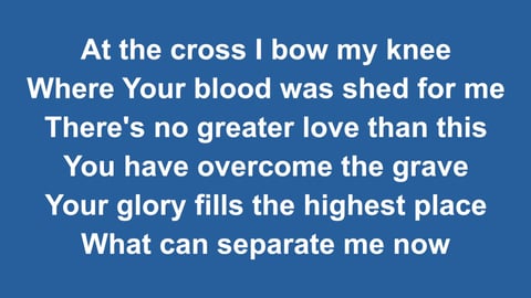 At The Cross