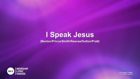 I Speak Jesus (Acoustic)