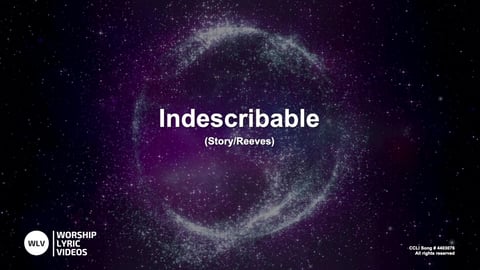 Indescribable (Acoustic)