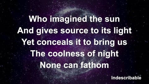 Indescribable (Acoustic)