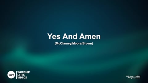 Yes And Amen (Acoustic)