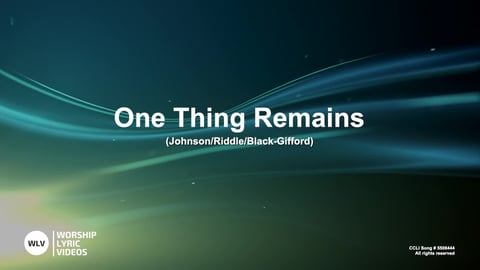 One Thing Remains (Acoustic)