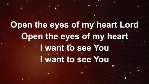 Open The Eyes Of My Heart (Acoustic)