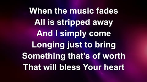 The Heart Of Worship (Acoustic)