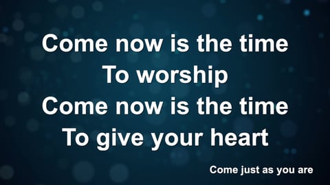 Come Now Is The Time To Worship (Acoustic)