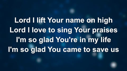 Lord I Lift Your Name On High (Acoustic)