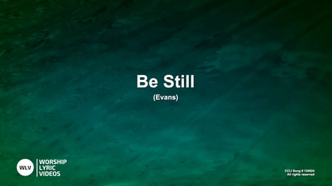 Be Still (Acoustic)
