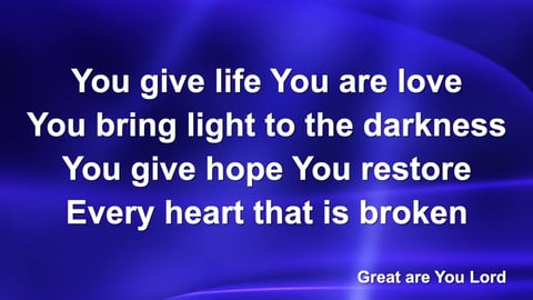 Great Are You Lord (Acoustic)