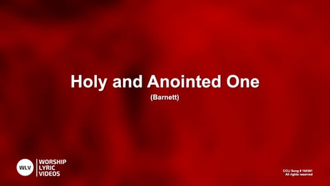 Holy And Anointed One (Acoustic)