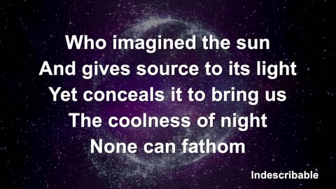 Indescribable (Acoustic)