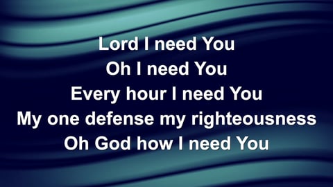 Lord I Need You (Acoustic)