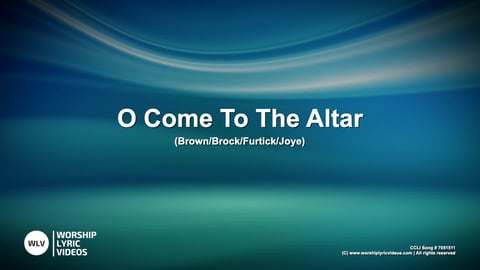 O Come To The Altar (Acoustic)