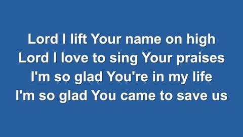 Lord I Lift Your Name On High (Acoustic)