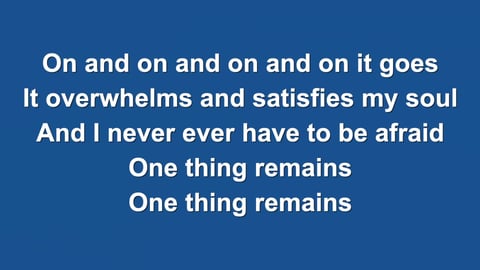 One Thing Remains (Acoustic)