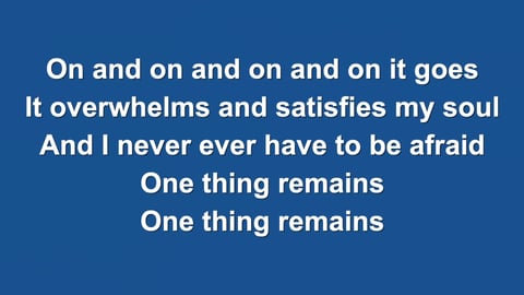 One Thing Remains (Acoustic)