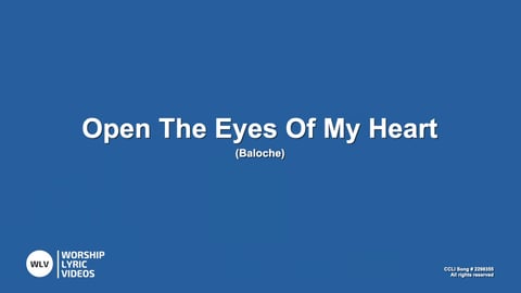 Open The Eyes Of My Heart (Acoustic)