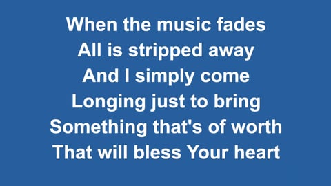 The Heart Of Worship (Acoustic)