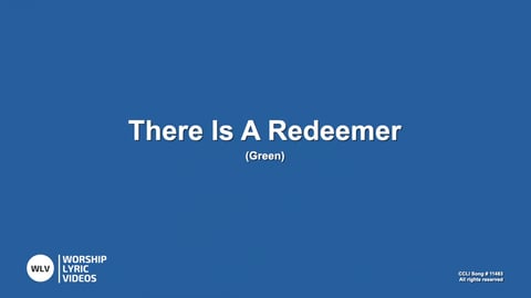 There Is A Redeemer (Acoustic)