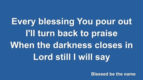 Blessed Be Your Name (Acoustic)