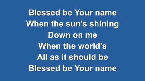 Blessed Be Your Name (Acoustic)