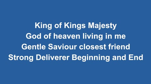 King Of Kings Majesty (Acoustic)