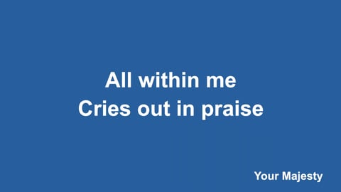 King Of Kings Majesty (Acoustic)